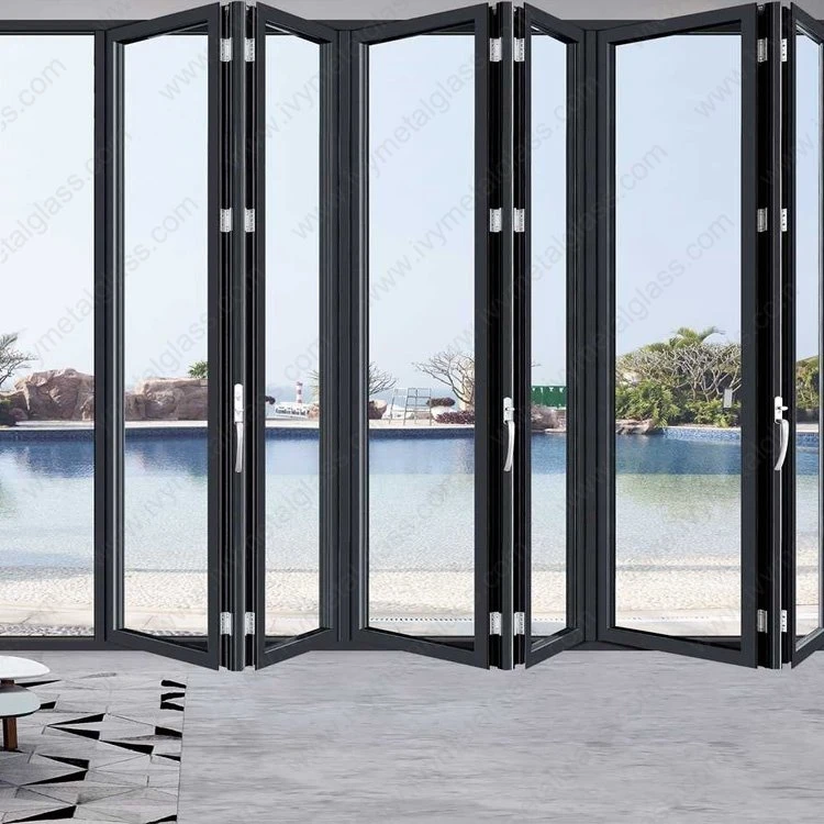 Tunge dobbeltfoldedører i aluminium