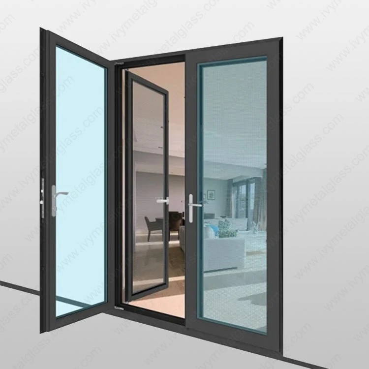Aluminium slagdør med mesh