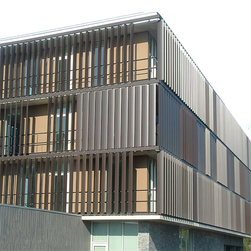 Fastmonterte lameller i aluminium