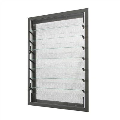Aluminiumslameller med glass